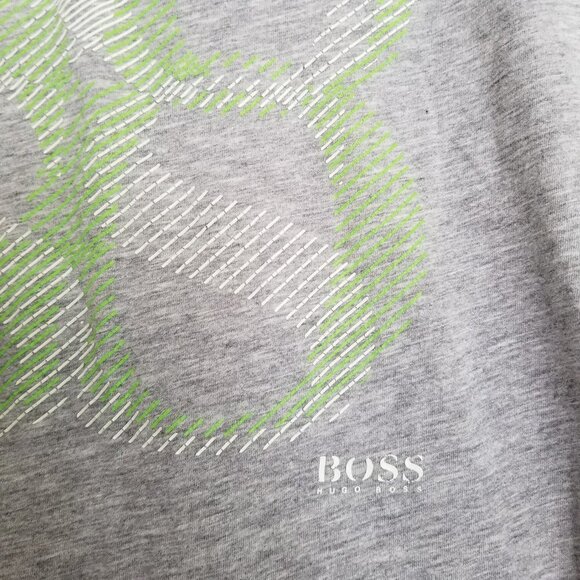 Hugo Boss Men Heather Gray Long Sleeve Jersey Top - Picture 7 of 13